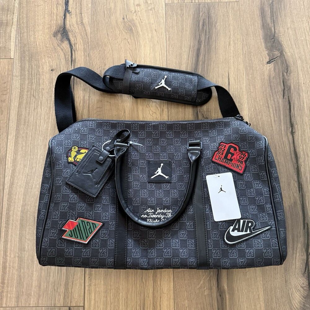 Nike Jordan Monogram Champion Luxury 25L Duffle Bag MM9157-023 Size Medium NEW